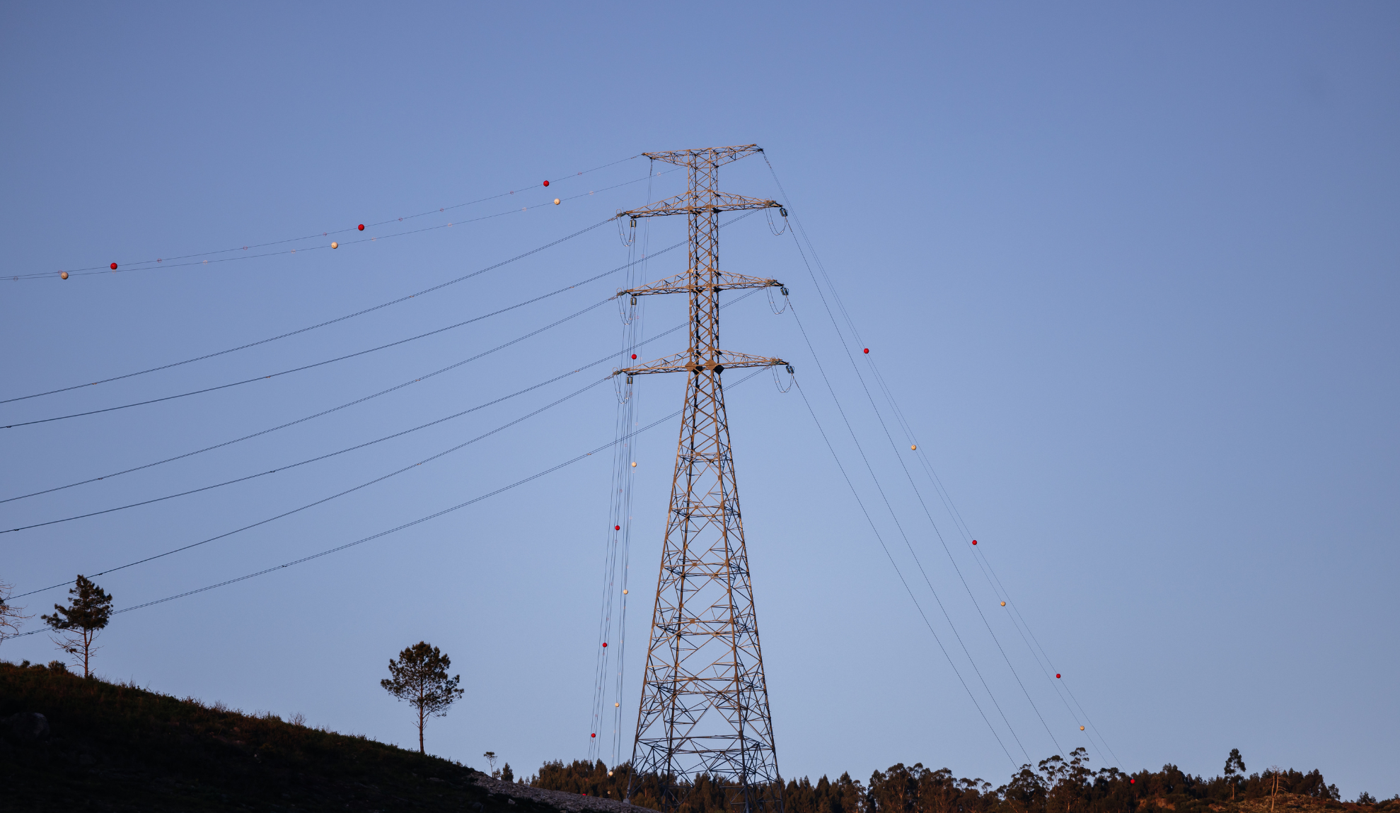 apoio de linha com bolas de sinalização